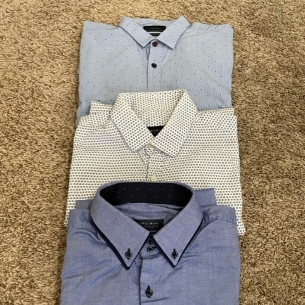 Zara mens shirts size Medium Slim Fit